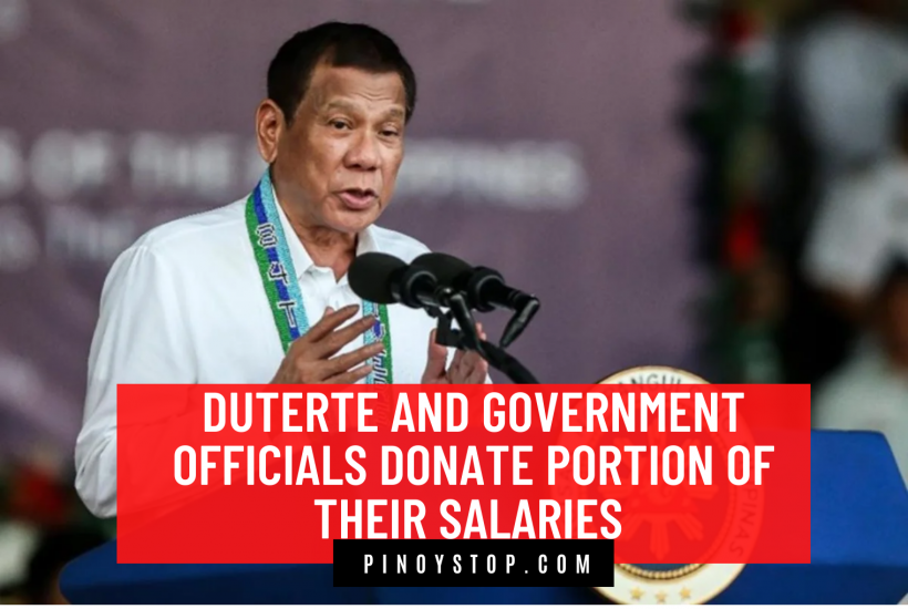 Duterte And Government Officials Donate Portion Of Their Salaries